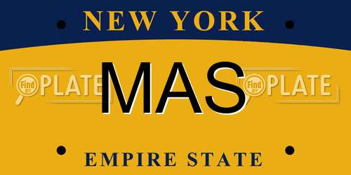 MAS New York License Plate