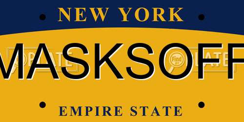 MASKSOFF New York License Plate