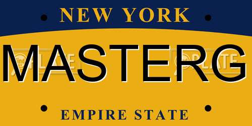 MASTERG New York License Plate