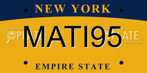 MATI95 New York License Plate