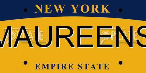 MAUREENS New York License Plate