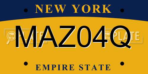 MAZ04Q New York License Plate