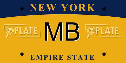 MB New York License Plate