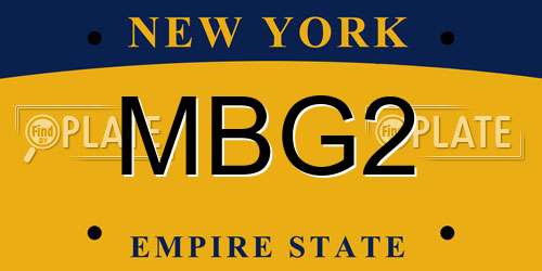 MBG2 New York License Plate