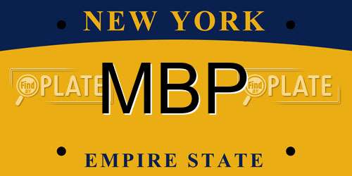 MBP New York License Plate