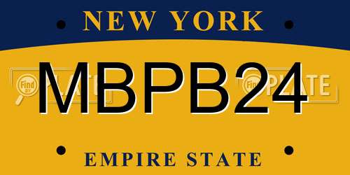MBPB24 New York License Plate