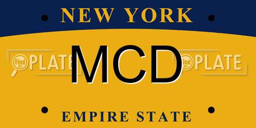 MCD New York License Plate