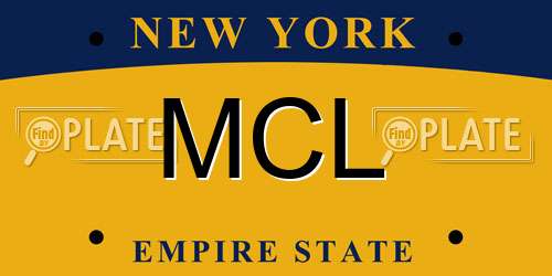 MCL New York License Plate