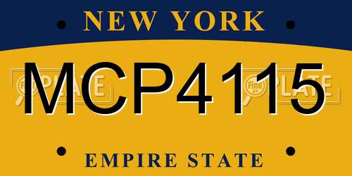 MCP4115 New York License Plate
