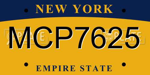 MCP7625 New York License Plate
