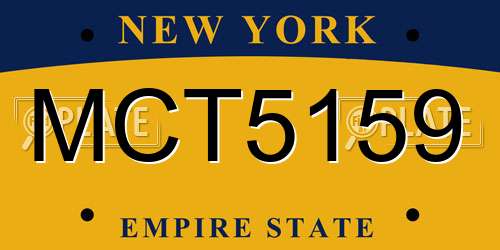 MCT5159 license plate in NY state