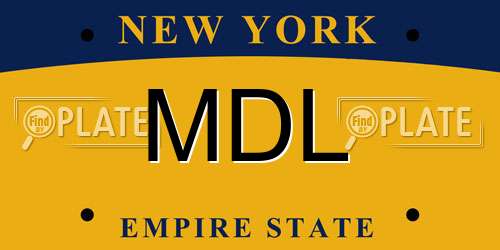 MDL New York License Plate