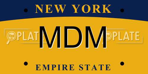 MDM New York License Plate