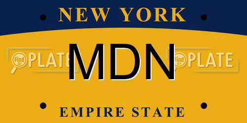 MDN New York License Plate