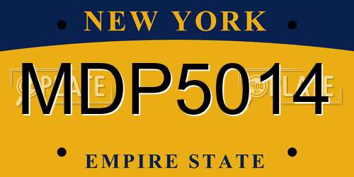 MDP5014 New York License Plate