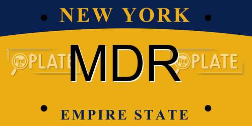 MDR New York License Plate