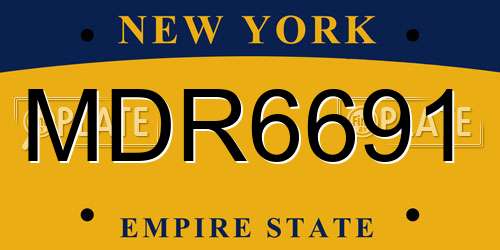 MDR6691 New York License Plate