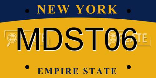 MDST06 New York License Plate