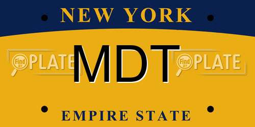 MDT New York License Plate