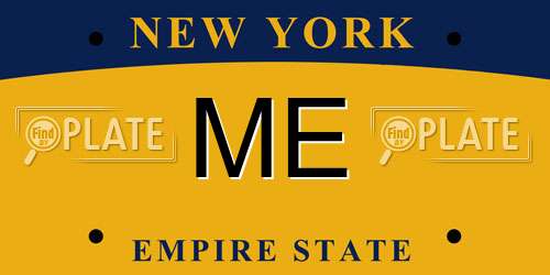 ME New York License Plate