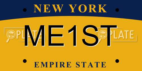 ME1ST New York License Plate