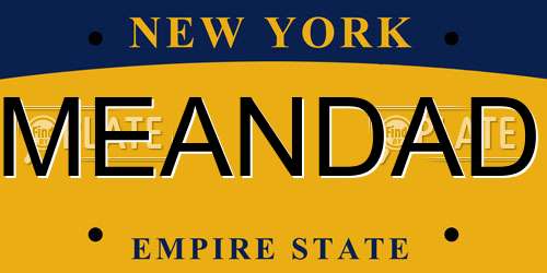 MEANDAD New York License Plate