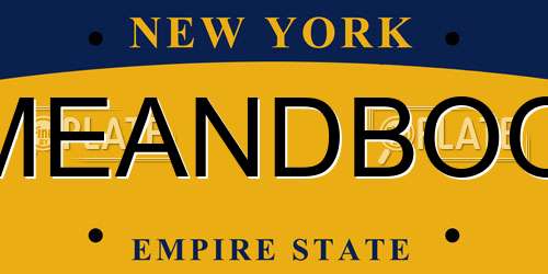 MEANDBOO New York License Plate