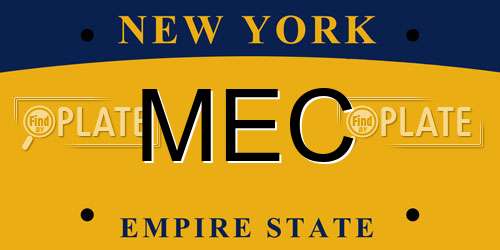 MEC New York License Plate