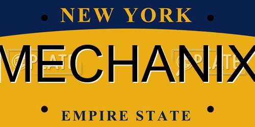 MECHANIX New York License Plate