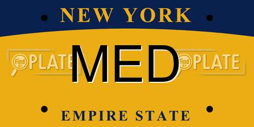 MED New York License Plate