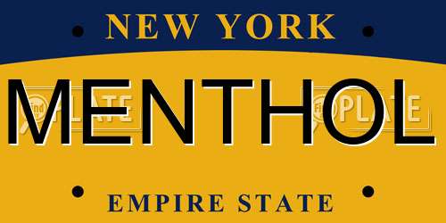 MENTHOL New York License Plate