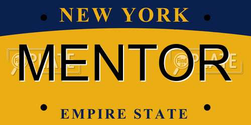 MENTOR New York License Plate