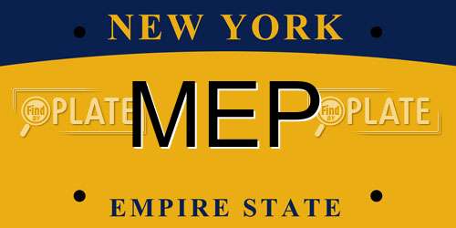 MEP New York License Plate