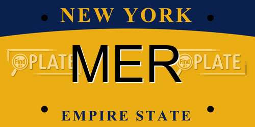 MER New York License Plate