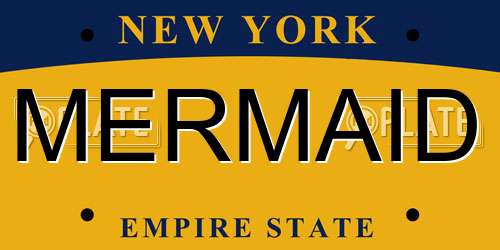 MERMAID New York License Plate