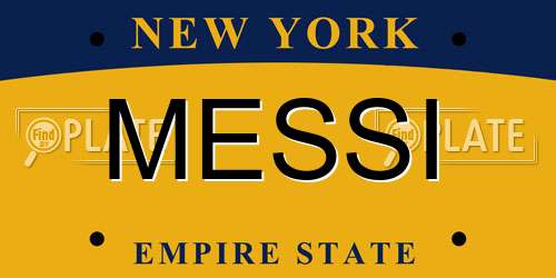 MESSI New York License Plate
