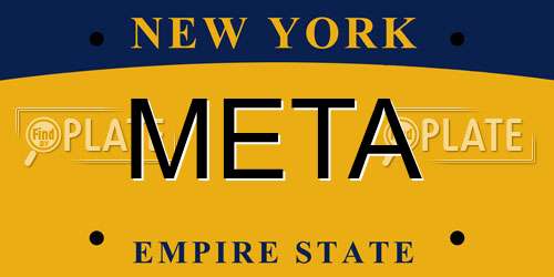 META New York License Plate