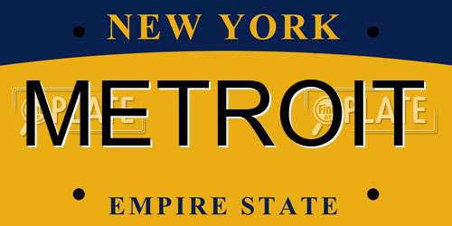 METROIT New York License Plate