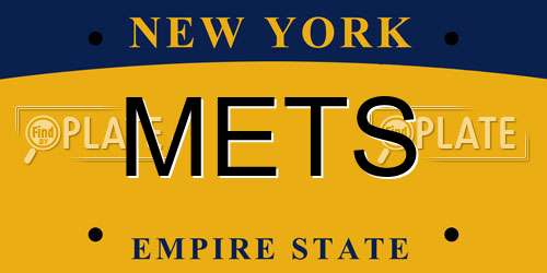 METS New York License Plate