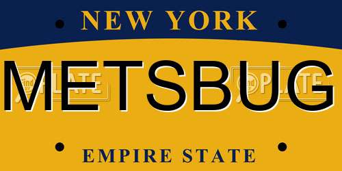 METSBUG New York License Plate