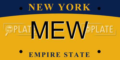 MEW New York License Plate