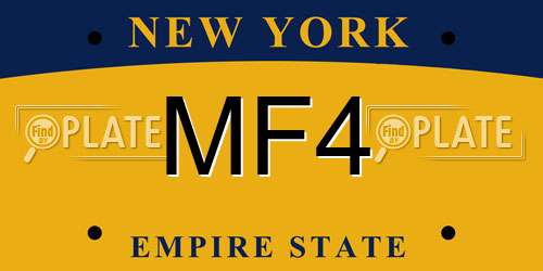 MF4 New York License Plate