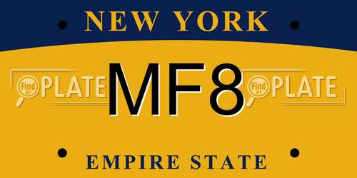 MF8 New York License Plate