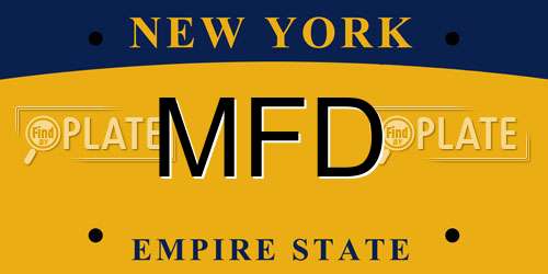 MFD New York License Plate