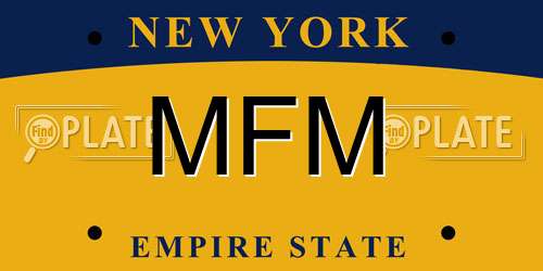 MFM New York License Plate