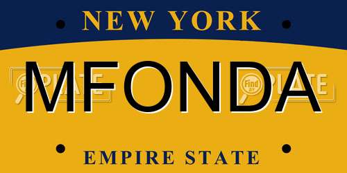 MFONDA New York License Plate