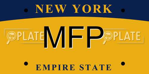 MFP New York License Plate
