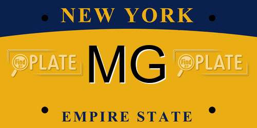 MG New York License Plate
