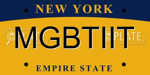 MGBTIIT New York License Plate