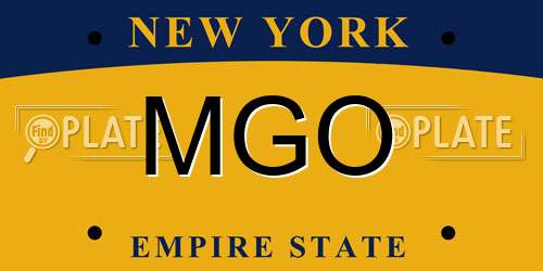 MGO New York License Plate